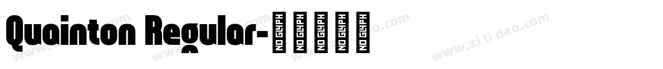 Quainton Regular字体转换
